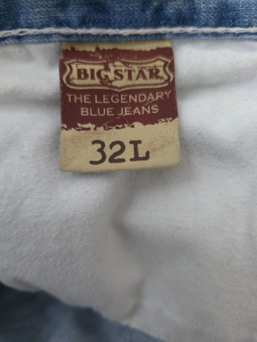 Big Star Pioneer Buckle Exclusive Distressed Embroidered Denim Boot Cut Jeans 32 - Picture 10 of 11